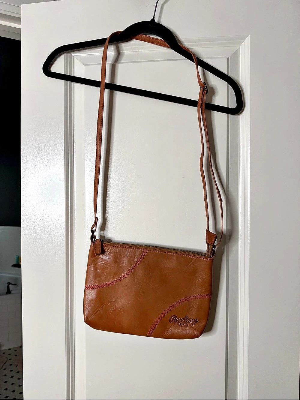 Rawlings Baseball Leather Crossbody Bag